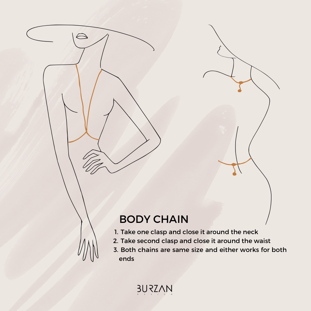 Gold Twisted Dazzle Body Chain