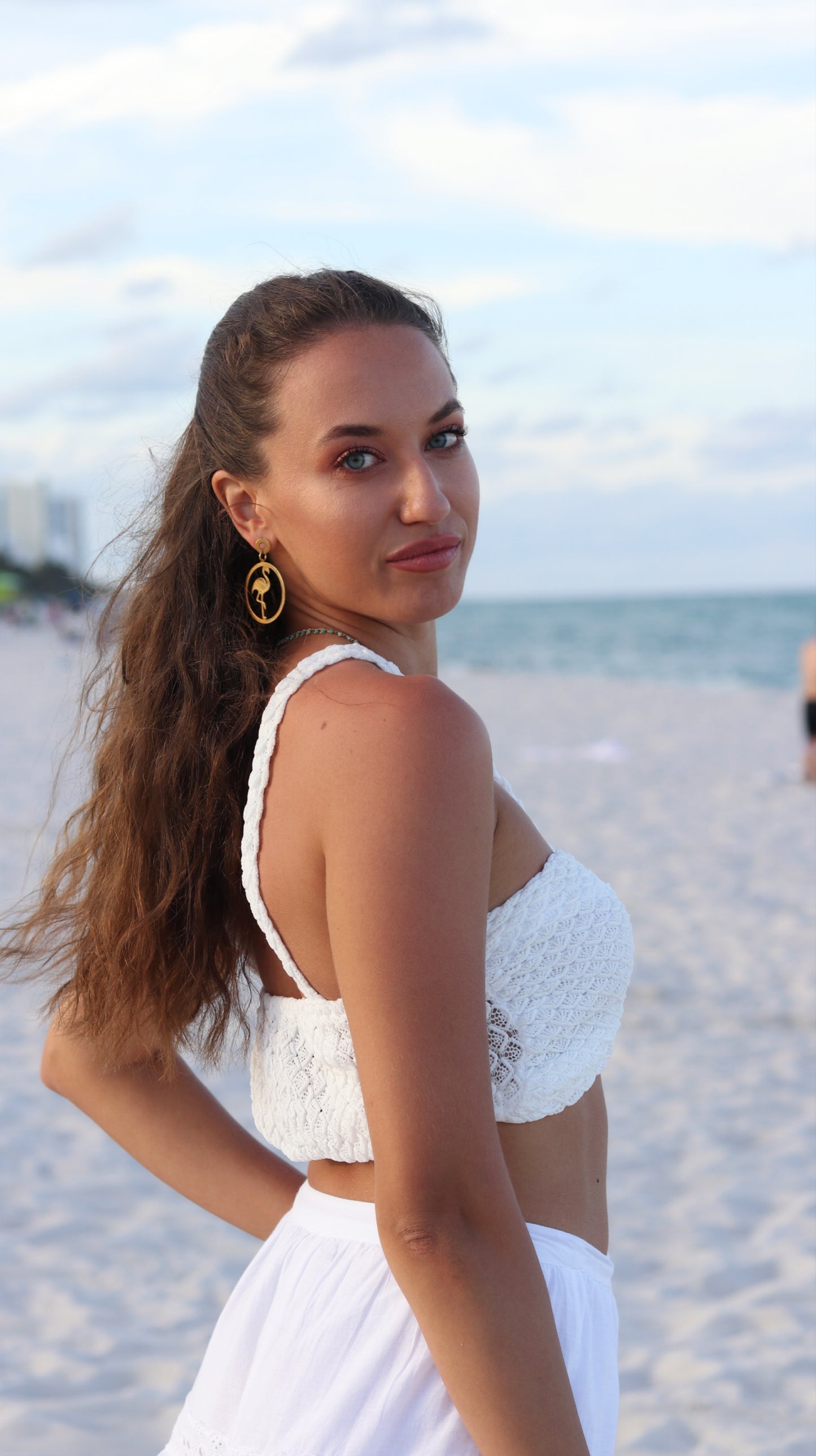 Gold Flamingo Earrings