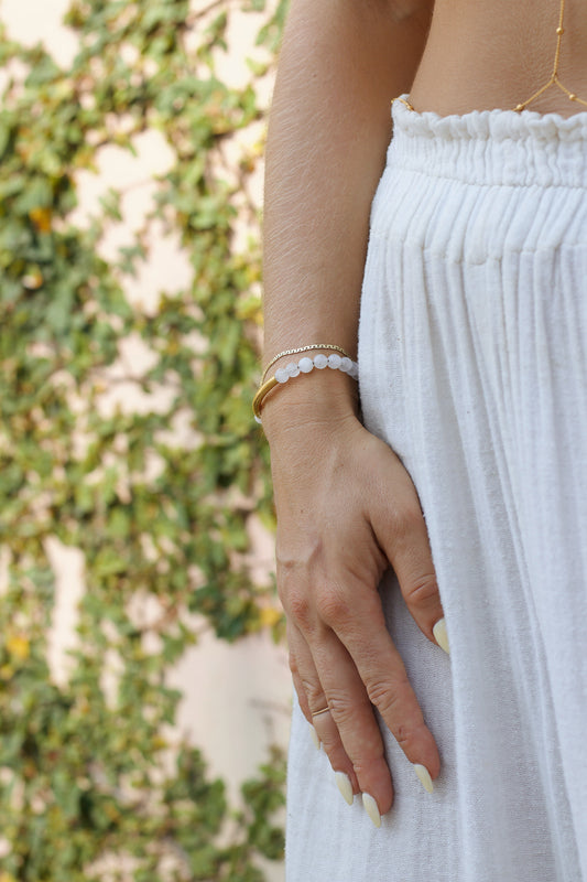 Halo White Jade bracelet