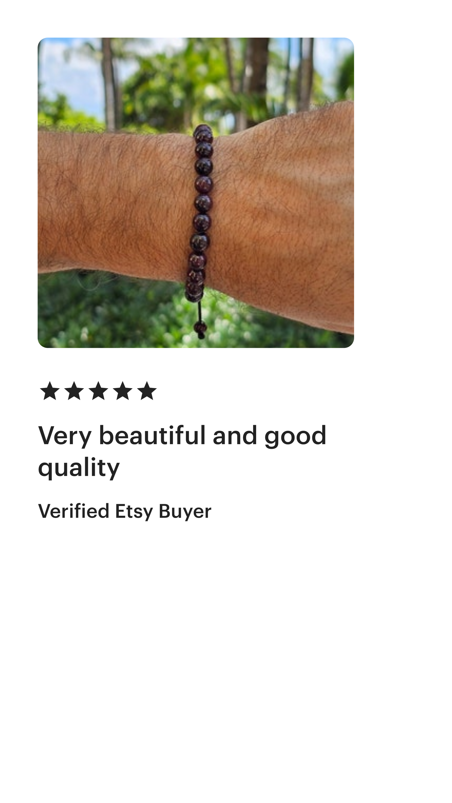 Red Garnet Men's Bracelet