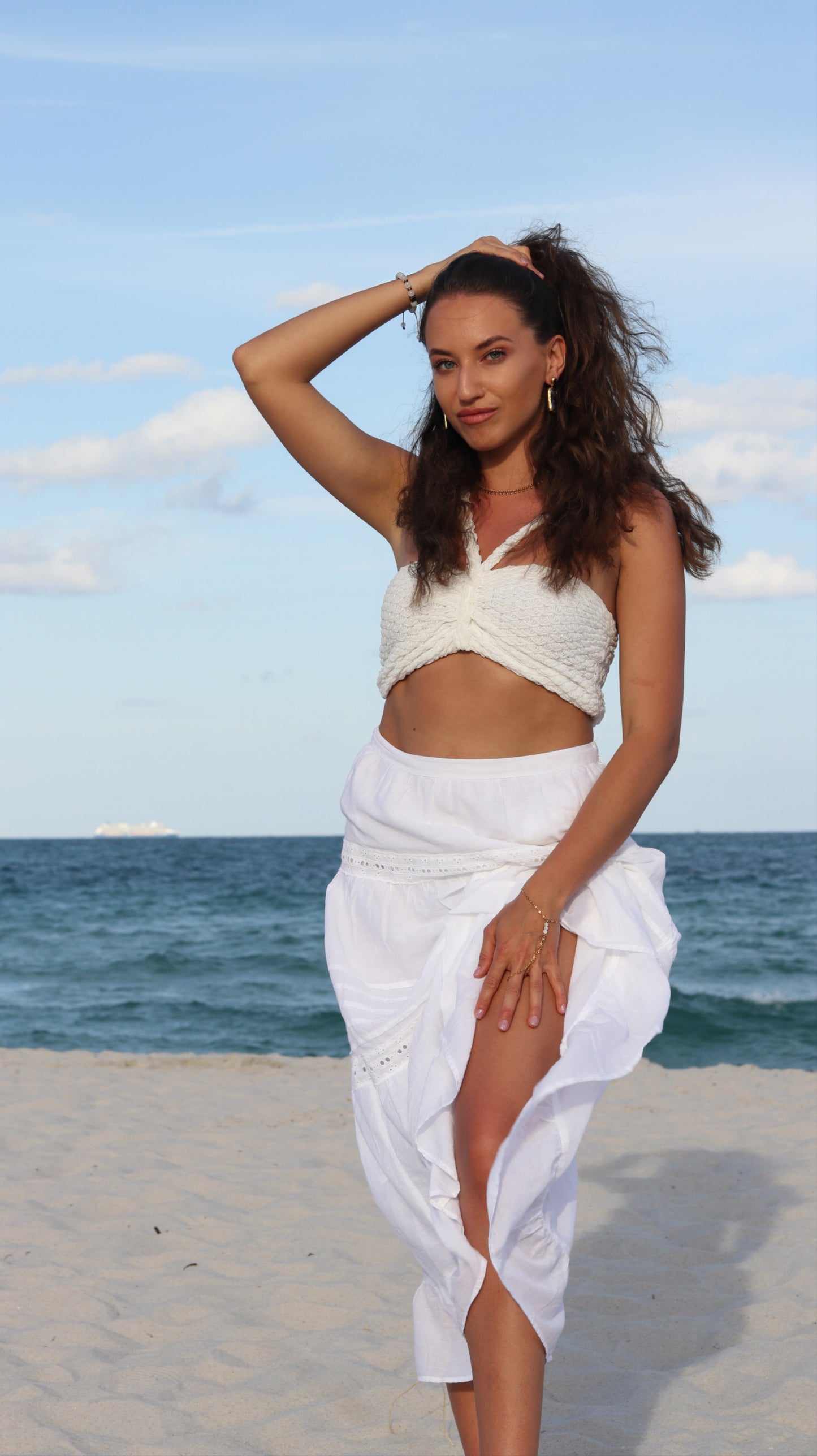 Amethyst Rectangular Gold Drop Earrings