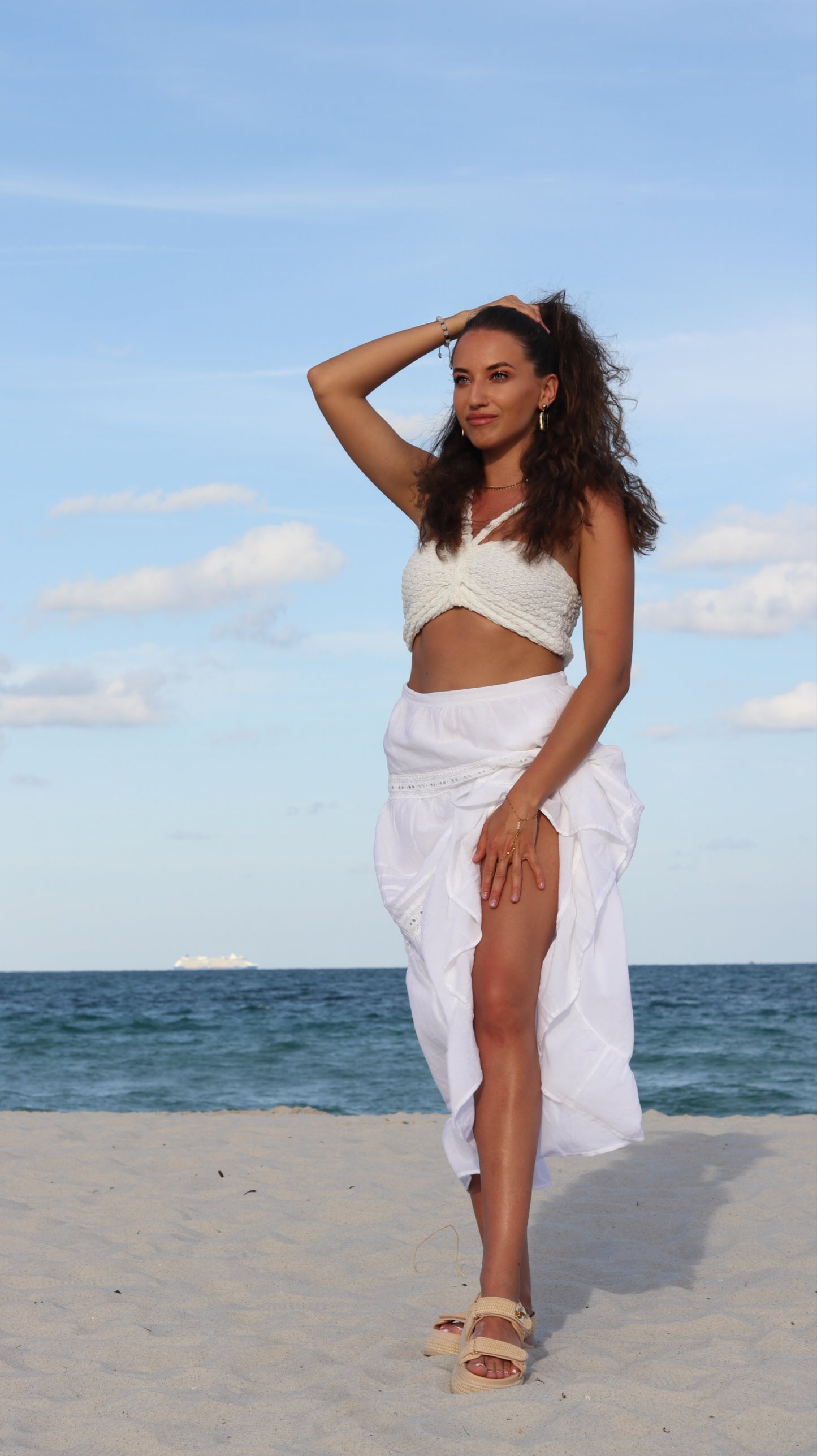 Amethyst Rectangular Gold Drop Earrings