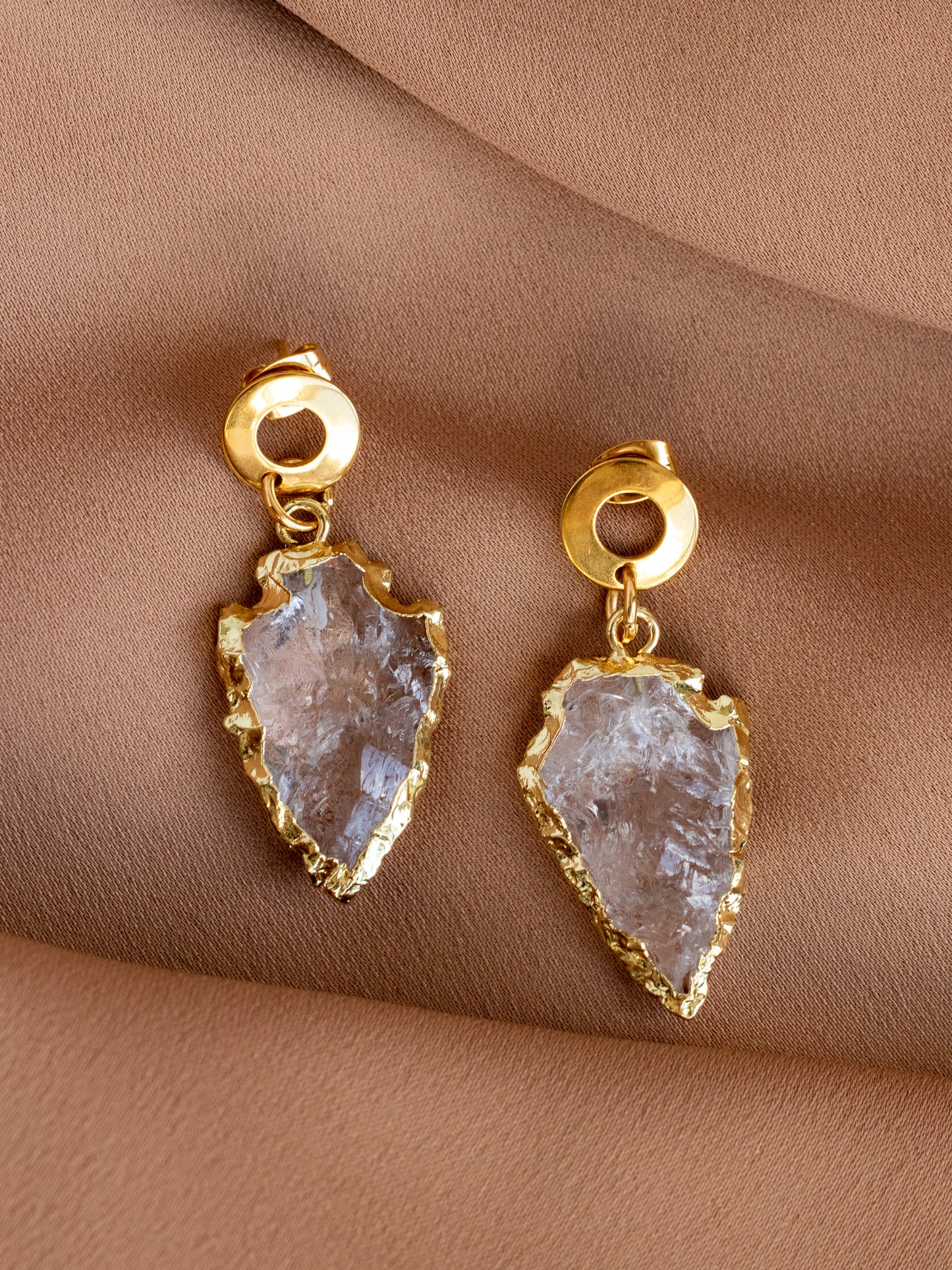 Arrowhead Quartz Earrings