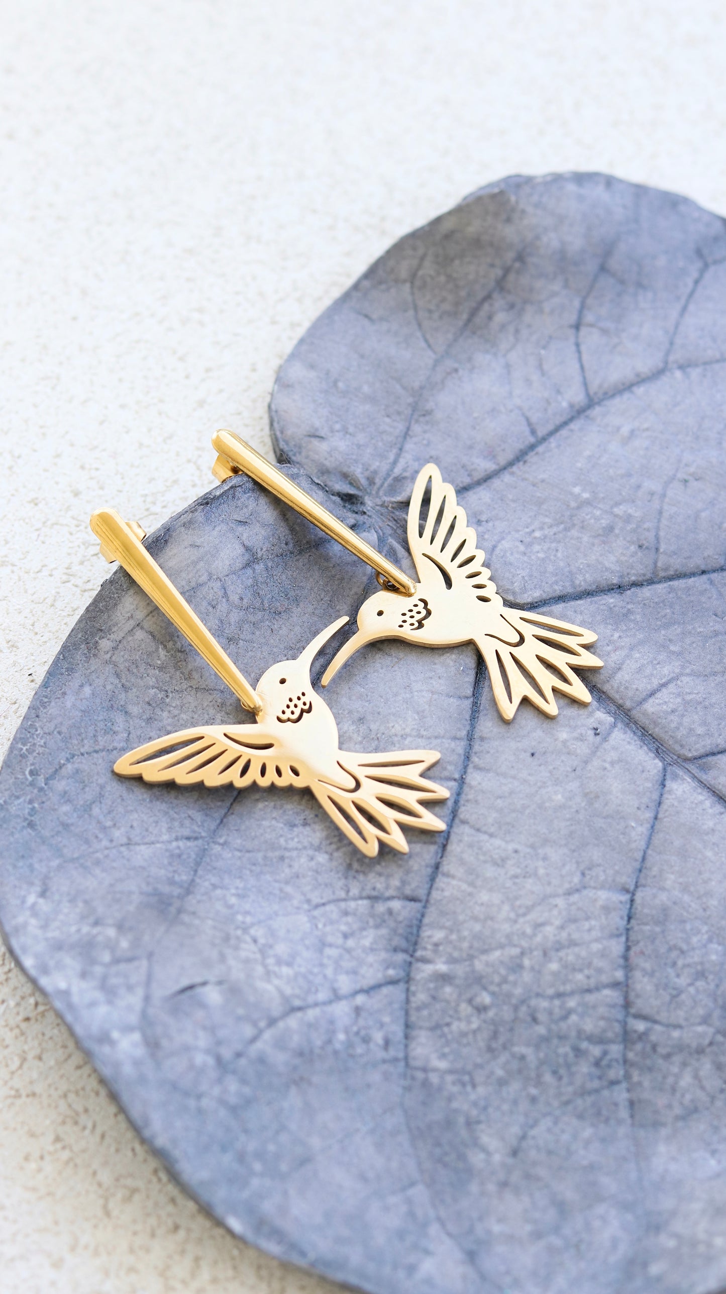 Hummingbird Gold Earrings