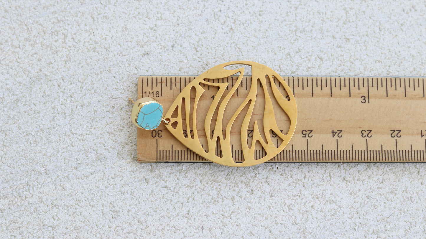 Turquoise teardrop earrings