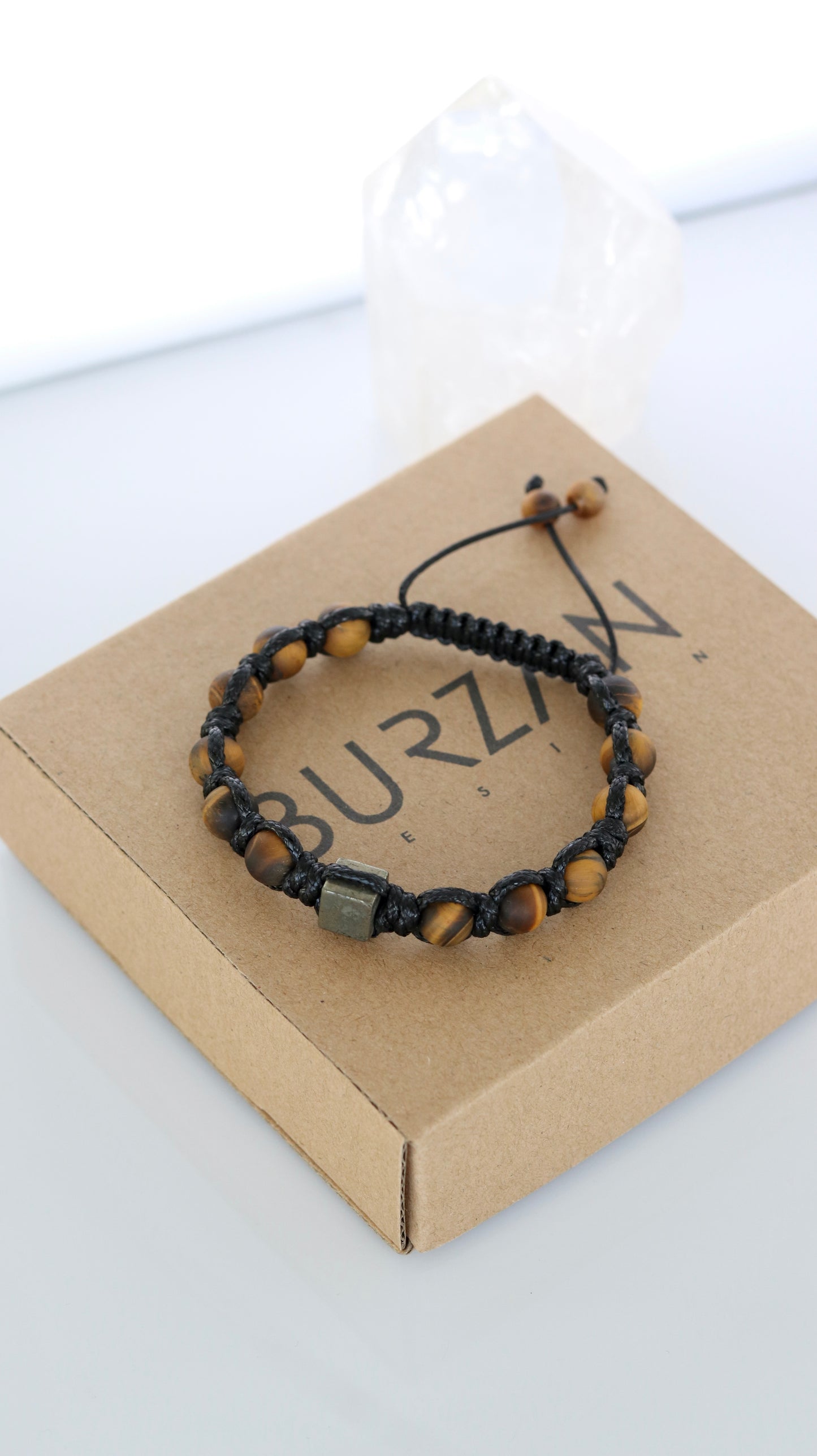 Tigers eye Pyrite Macrame Bracelet for Men