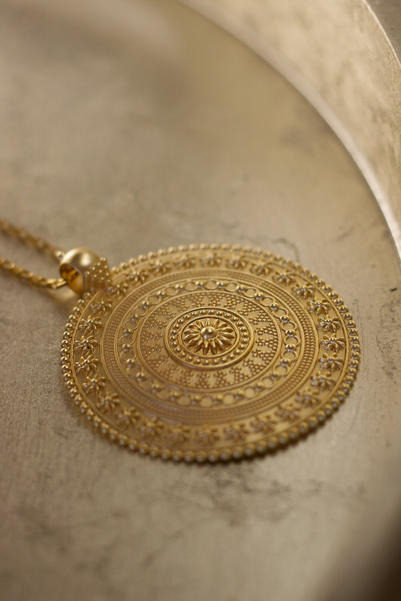 Jenelle Golden Sun necklace