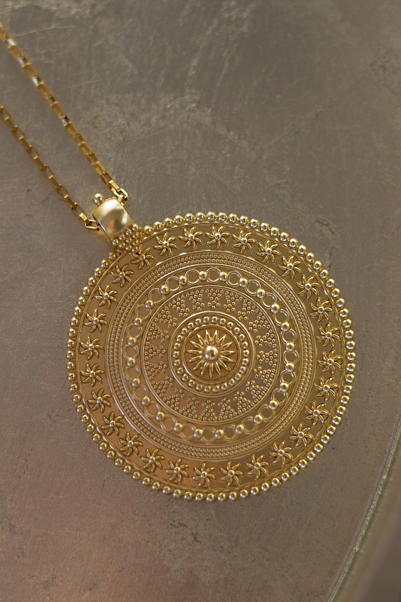 Jenelle Golden Sun necklace