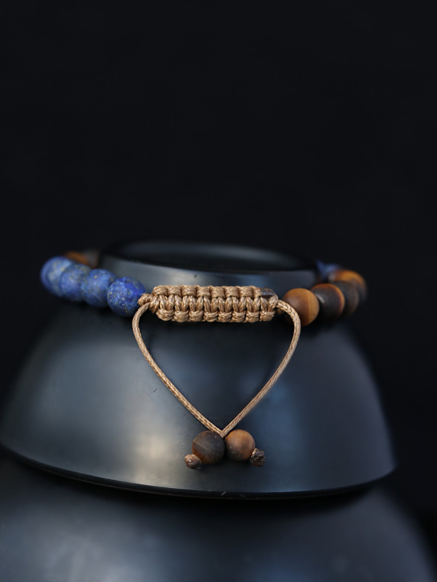 Lapis Lazuli with Tigers Eye men beaded bracelet