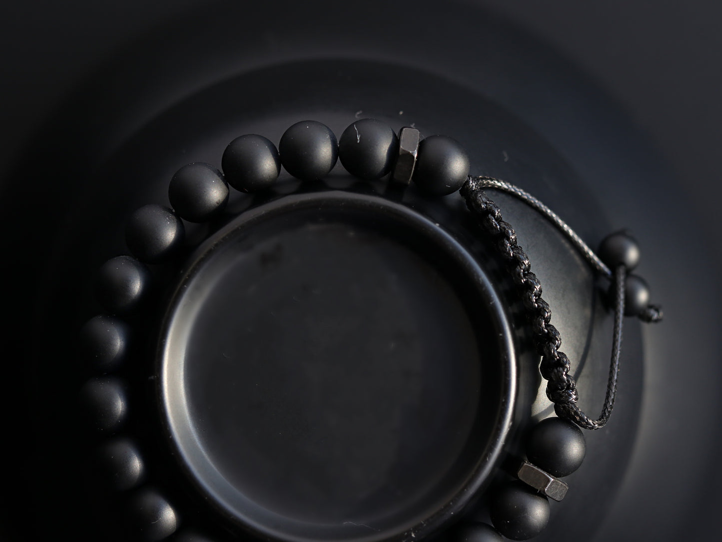 Matte Black Onyx Men's Bracelet