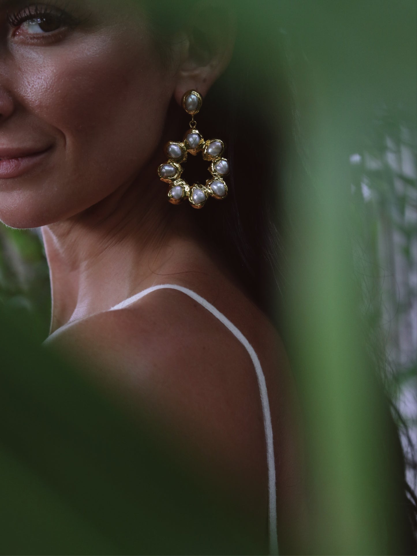 Pearl Bloom Statement Earrings
