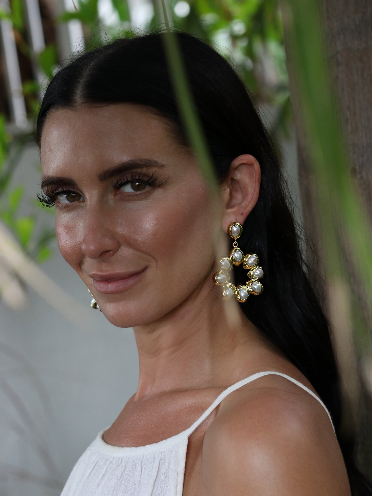 Pearl Bloom Statement Earrings