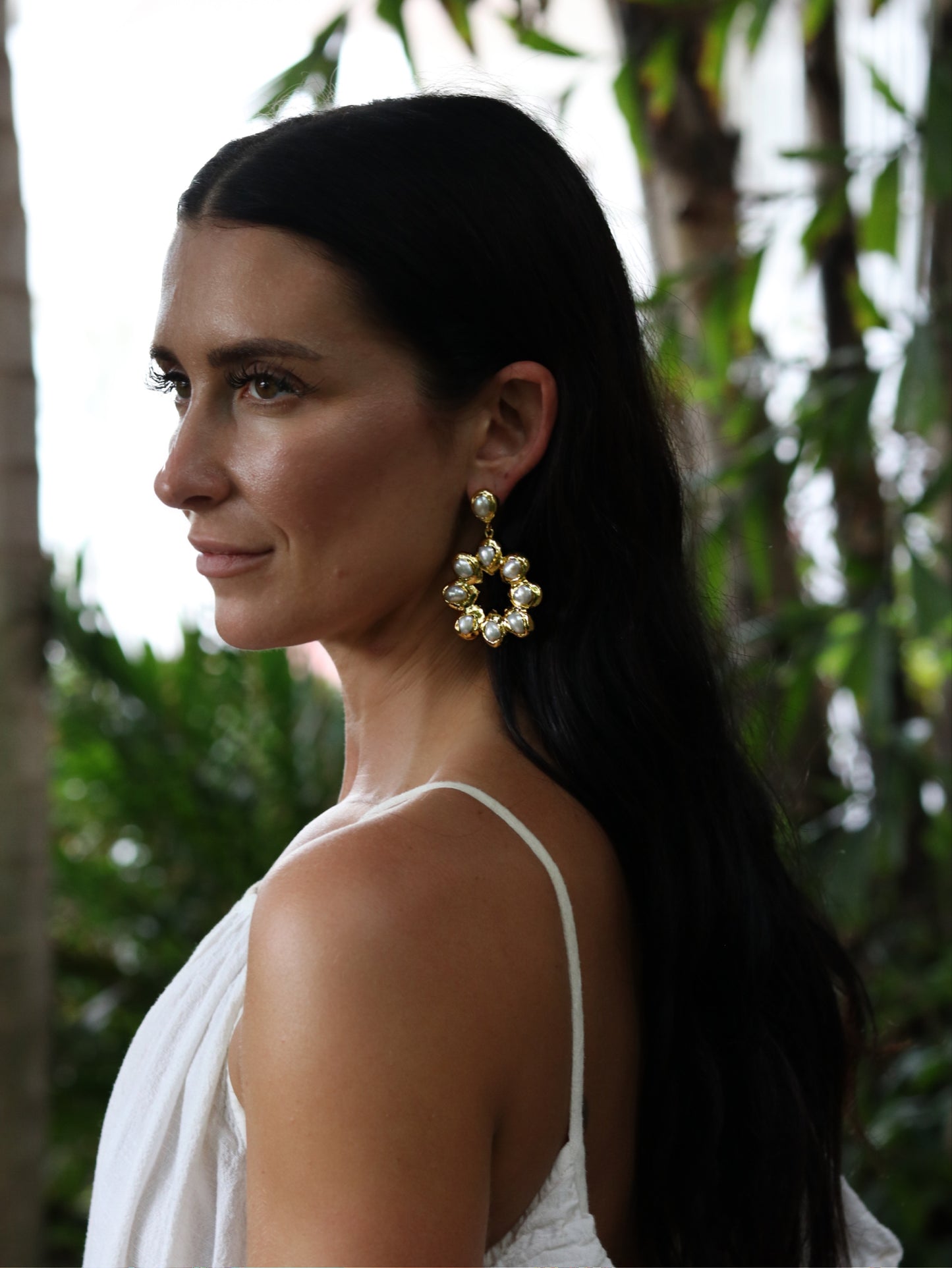 Pearl Bloom Statement Earrings