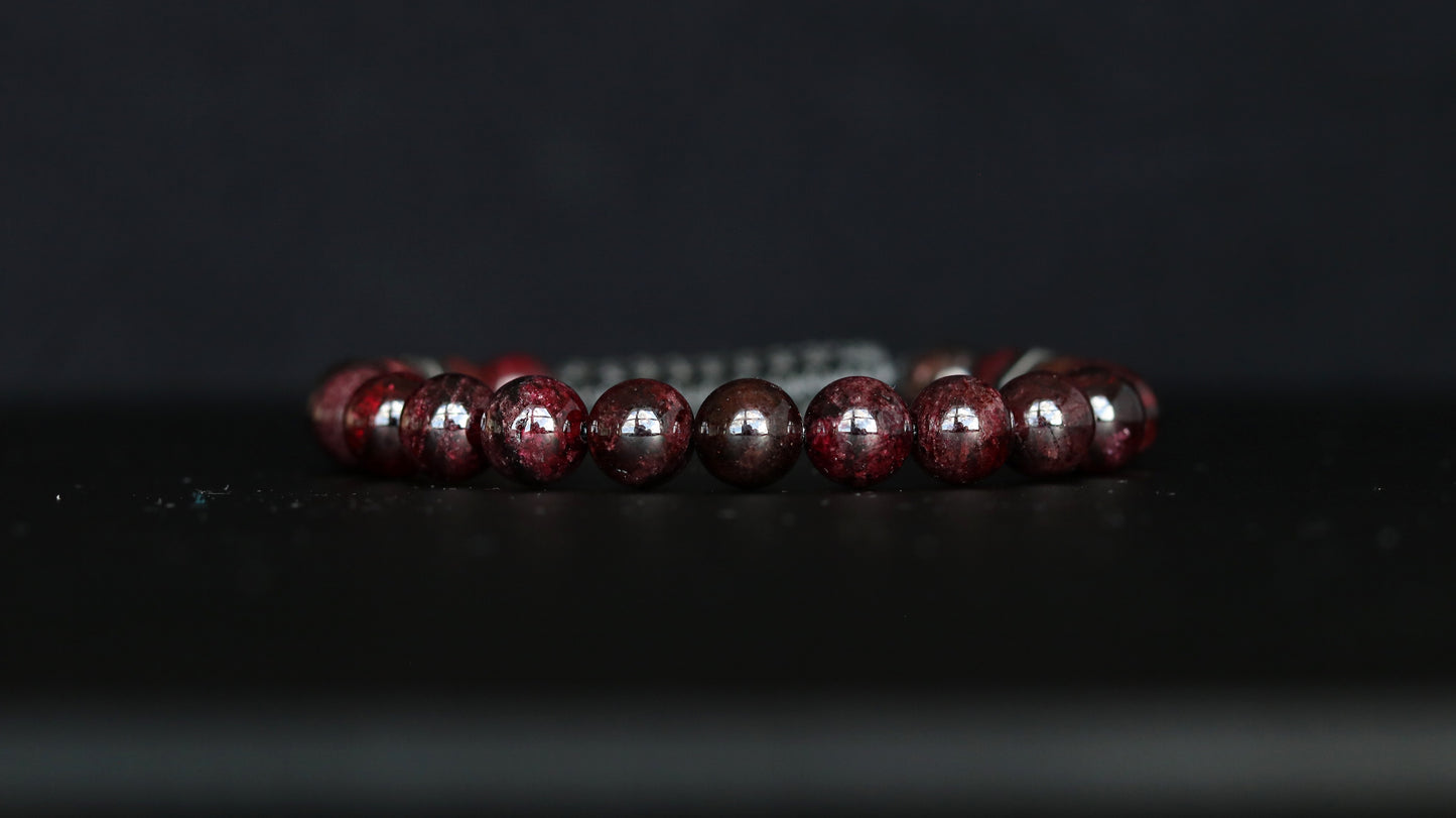 Red Garnet Men's Bracelet