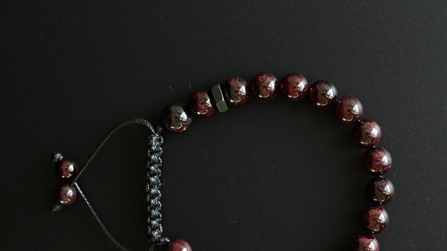 Red Garnet Men's Bracelet