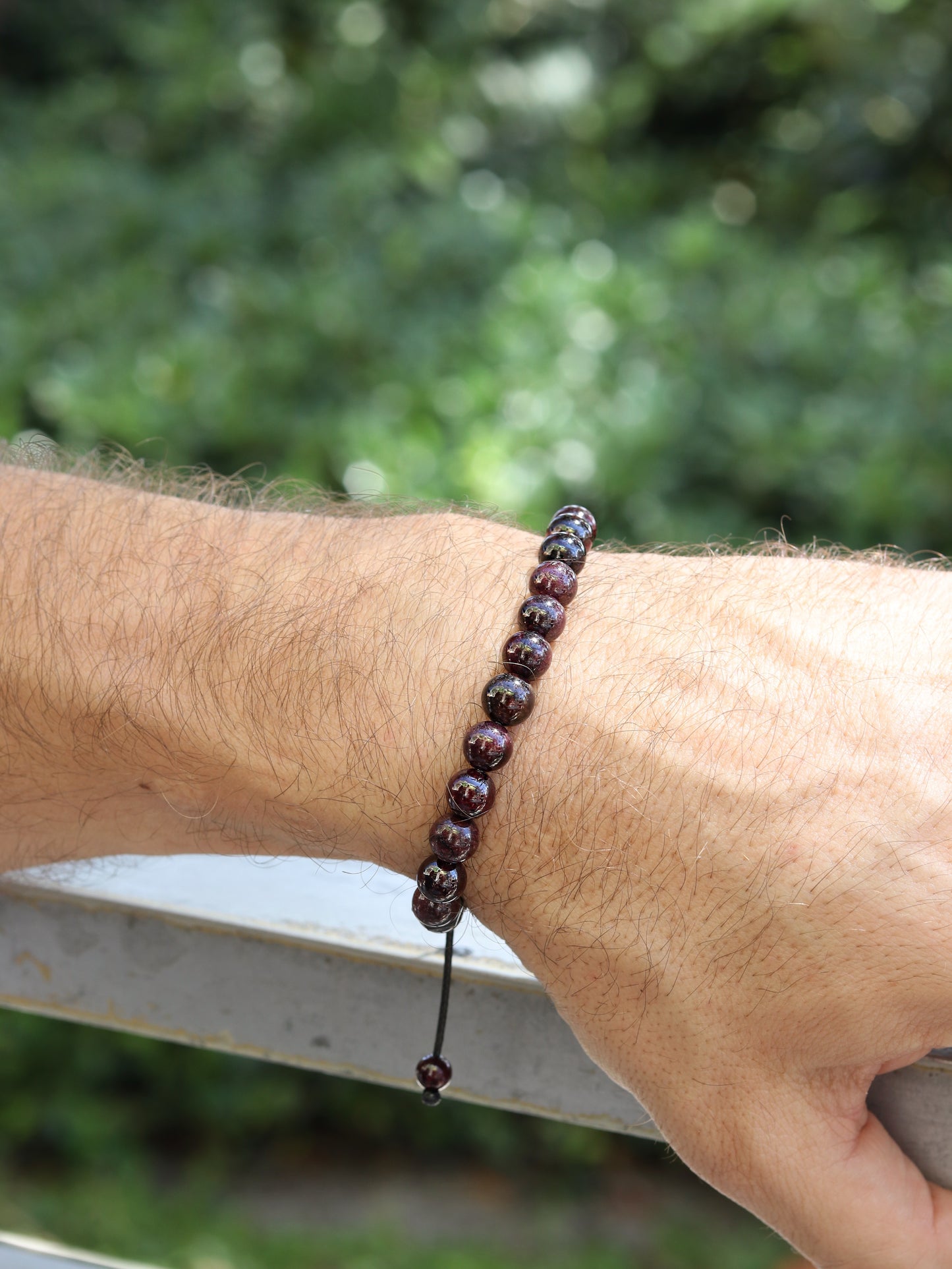 Red Garnet Men's Bracelet
