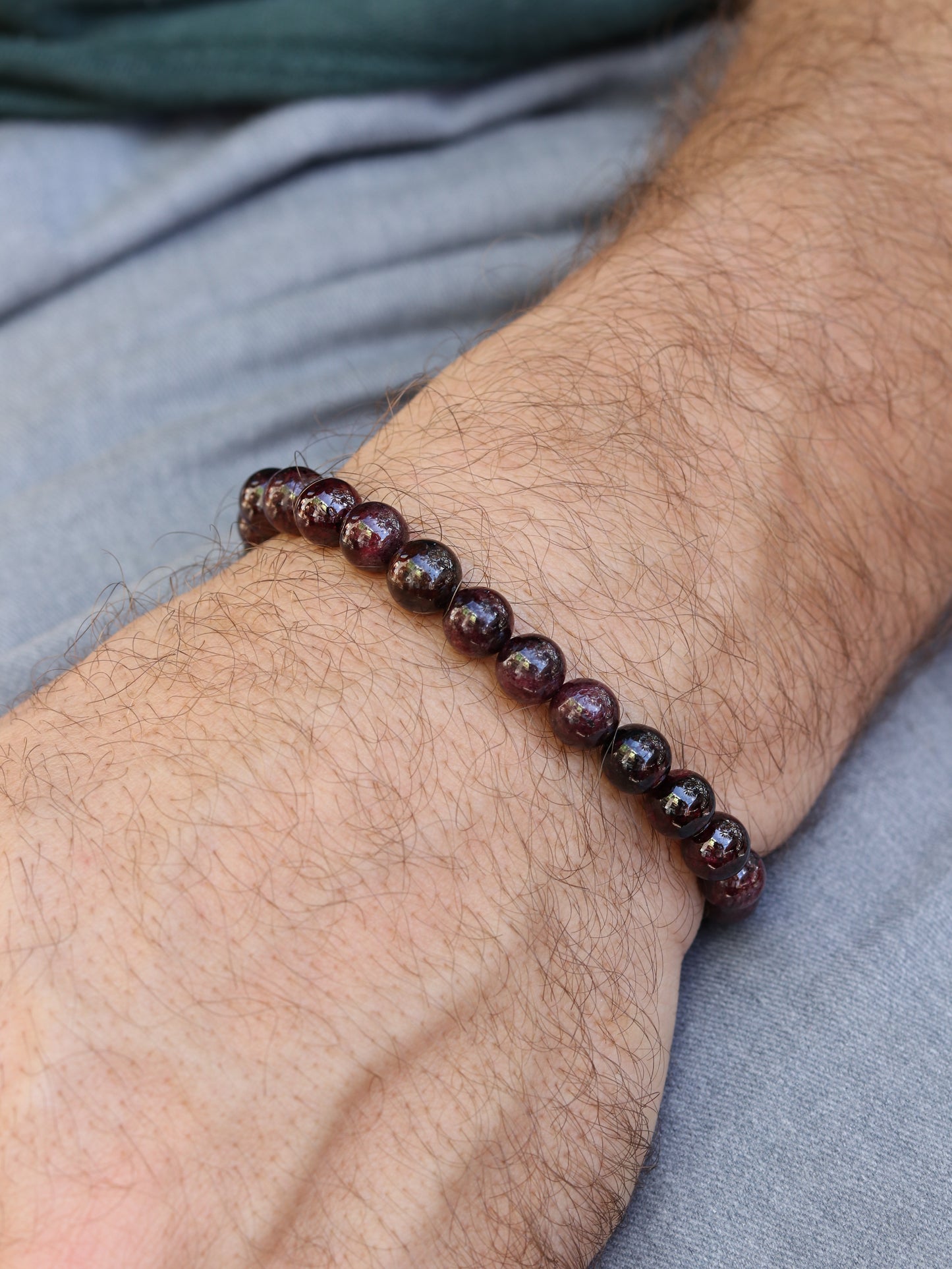 Red Garnet Men's Bracelet