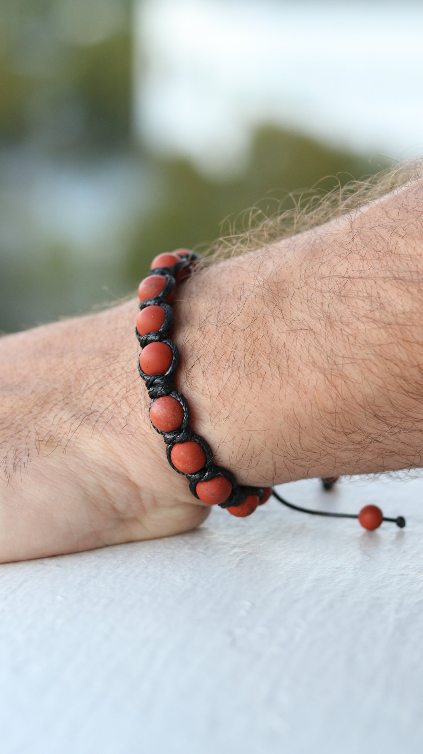 Red Jasper Bracelet for Men High Quality Natural Protection Gemstone Spiritual Healing Energy Stone Yoga Soulmate Anniversary Gift for Him