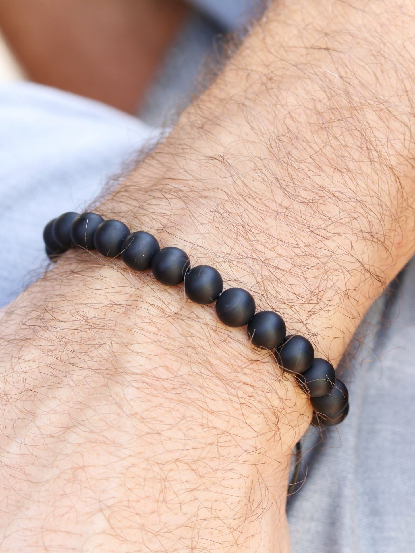 Matte Black Onyx Men's Bracelet