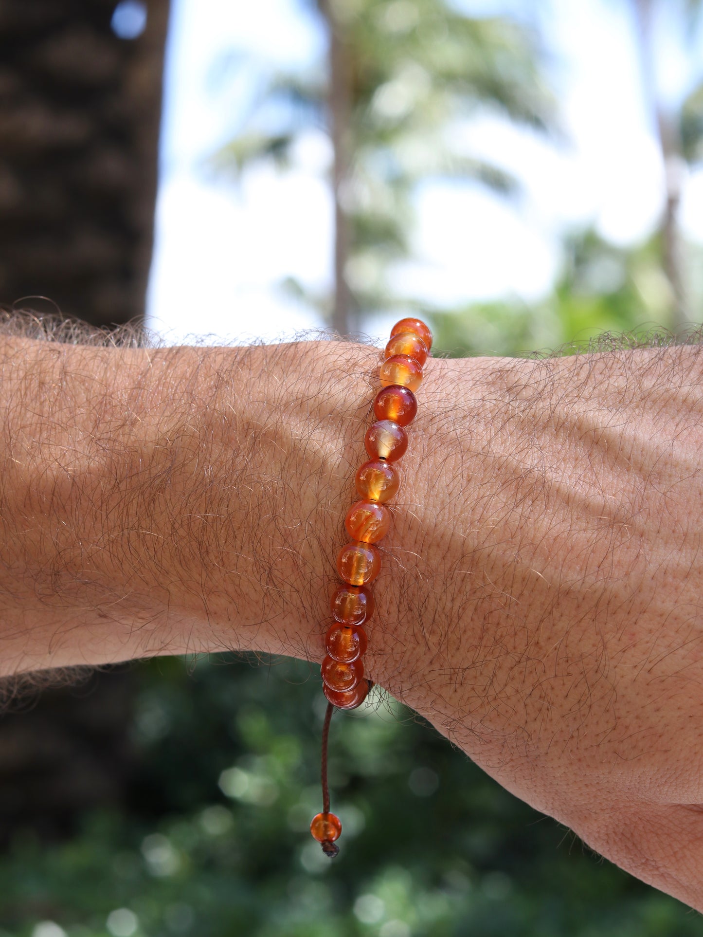 Carnelian Men Beaded Bracelet, High Quality Gemstone Jewelry, Anniversary Gift for Husband, Passion Creativity Crystal, Sacral Chakra