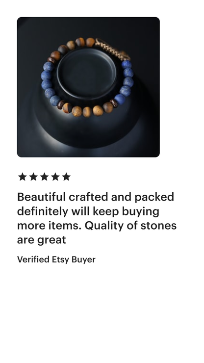 Lapis Lazuli with Tigers Eye men beaded bracelet