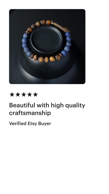 Lapis Lazuli with Tigers Eye men beaded bracelet