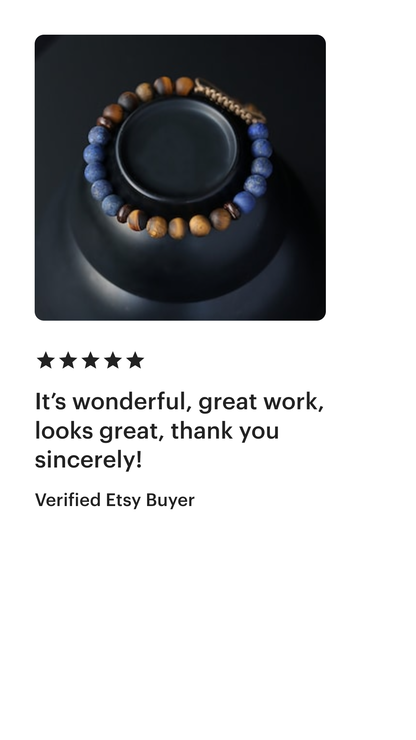 Lapis Lazuli with Tigers Eye men beaded bracelet