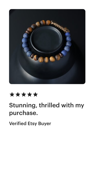 Lapis Lazuli with Tigers Eye men beaded bracelet