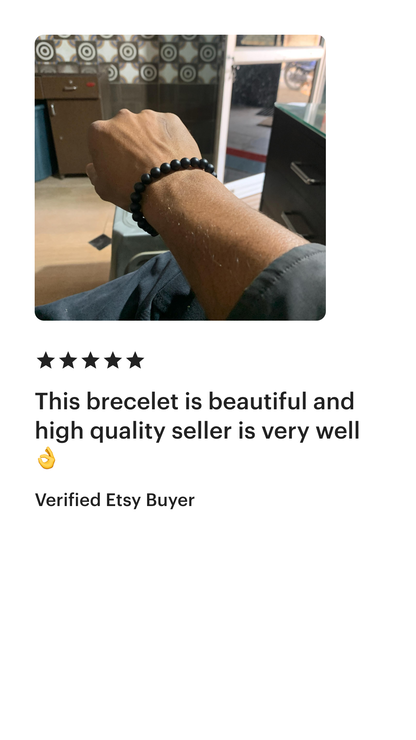 Matte Black Onyx Men's Bracelet