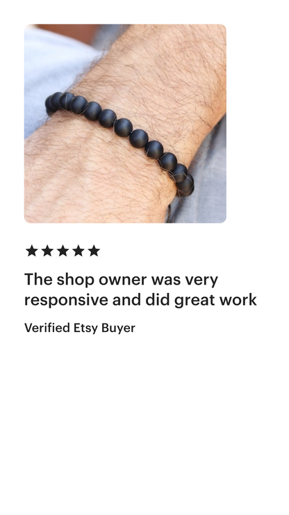 Matte Black Onyx Men's Bracelet