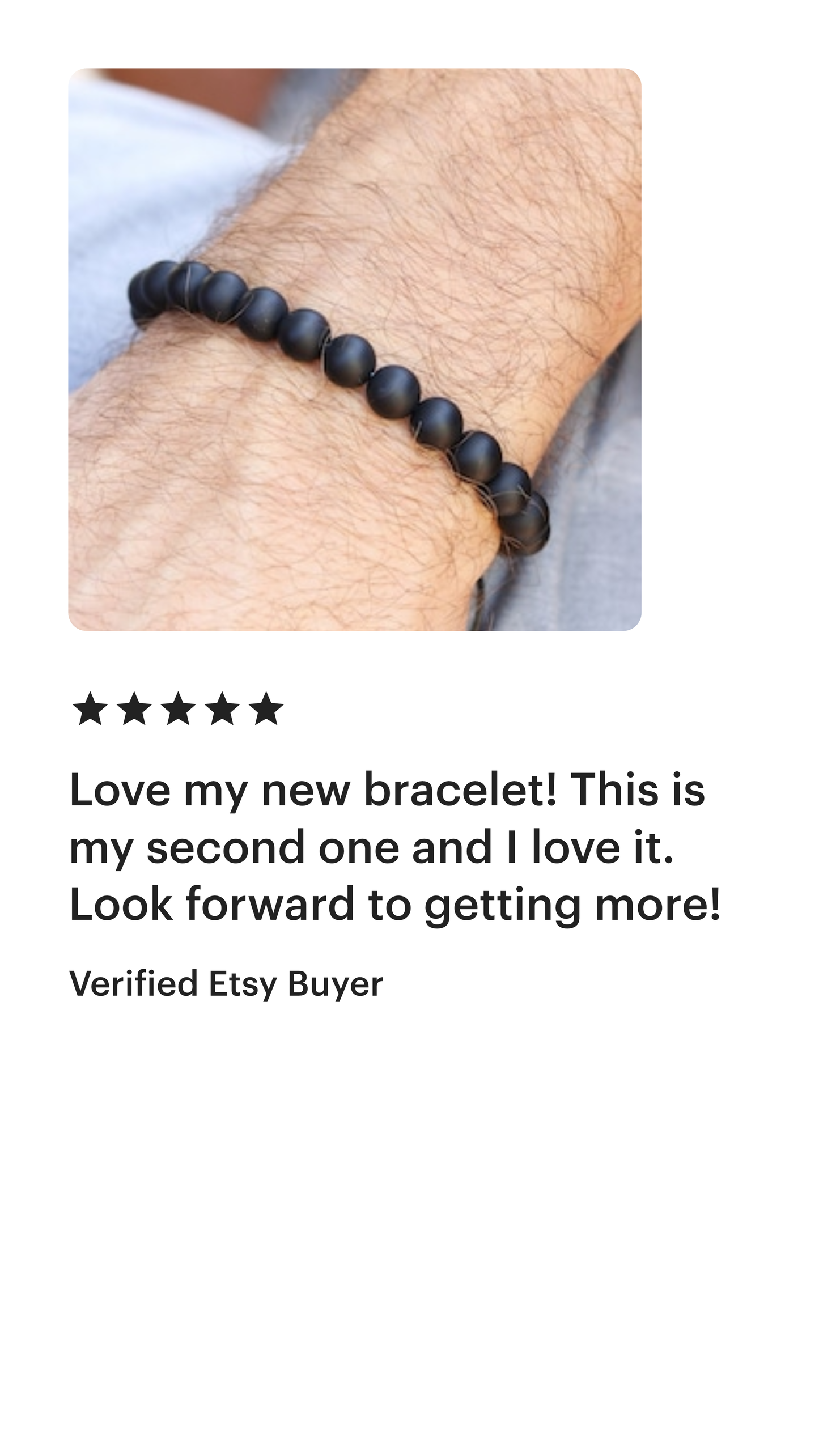 Matte Black Onyx Men's Bracelet