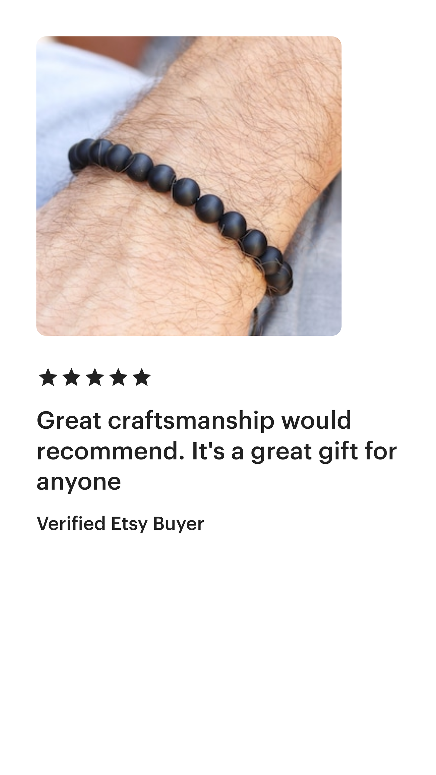 Matte Black Onyx Men's Bracelet