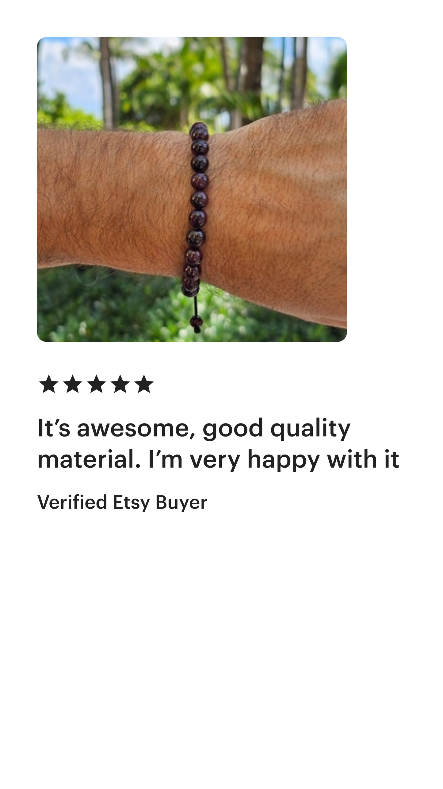 Red Garnet Men's Bracelet