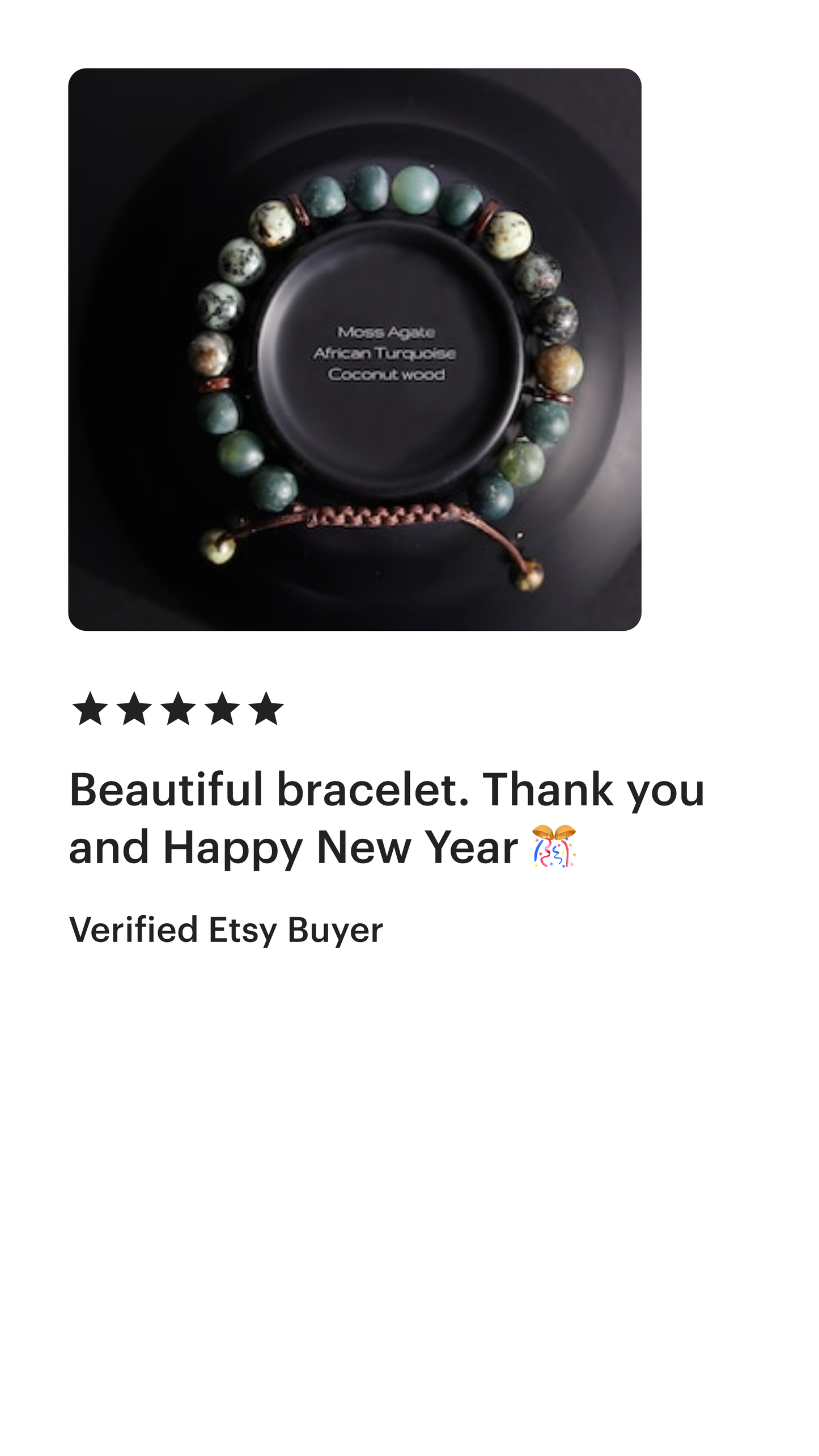 Moss Agate African Turquoise Men's Bracelet