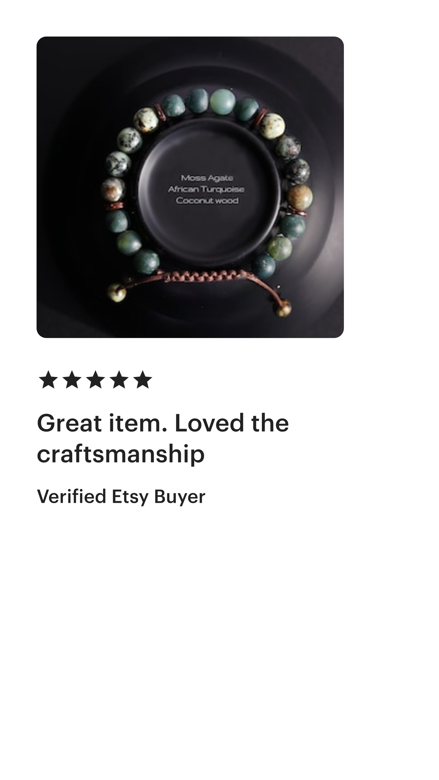 Moss Agate African Turquoise Men's Bracelet