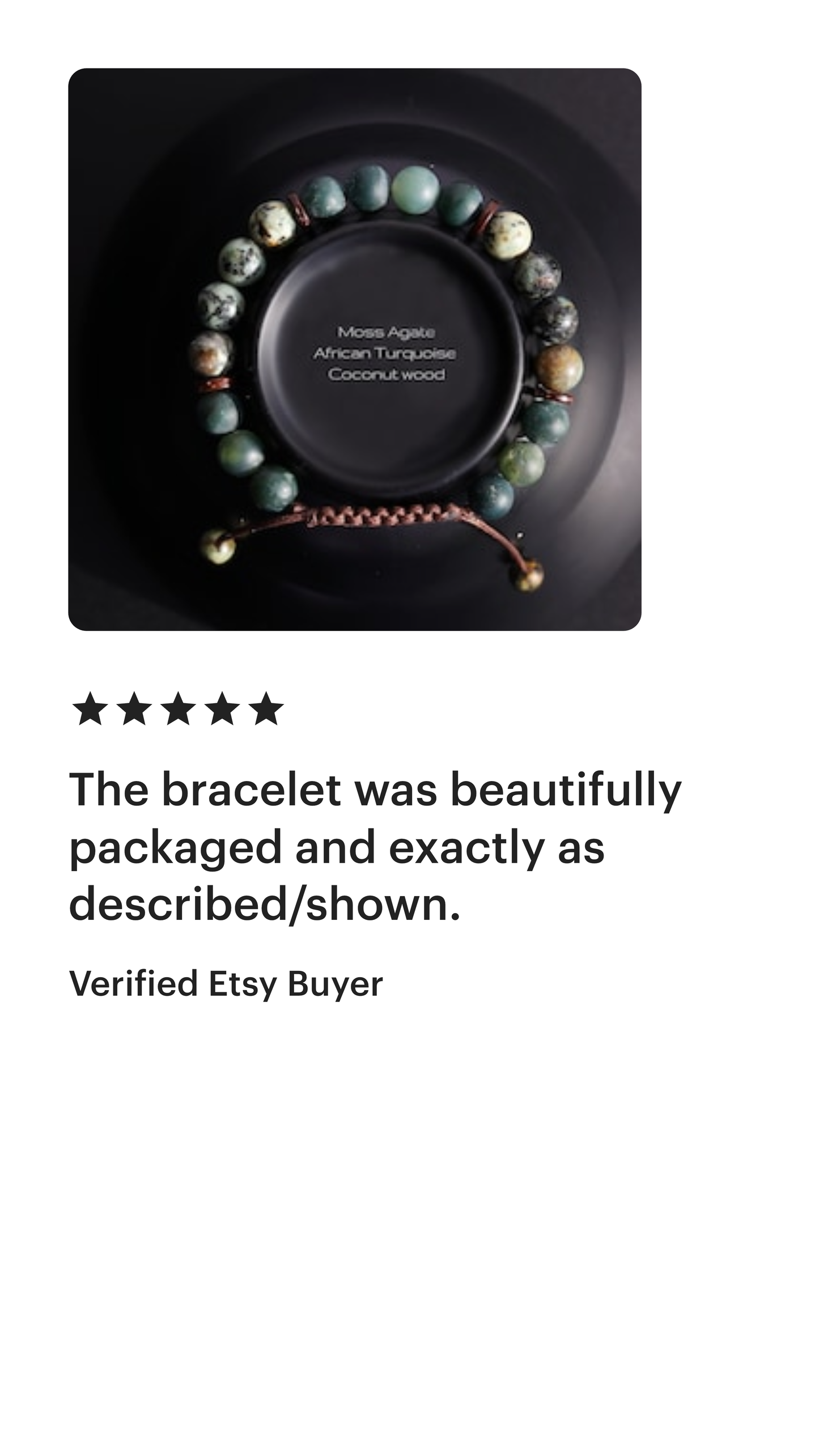 Moss Agate African Turquoise Men's Bracelet