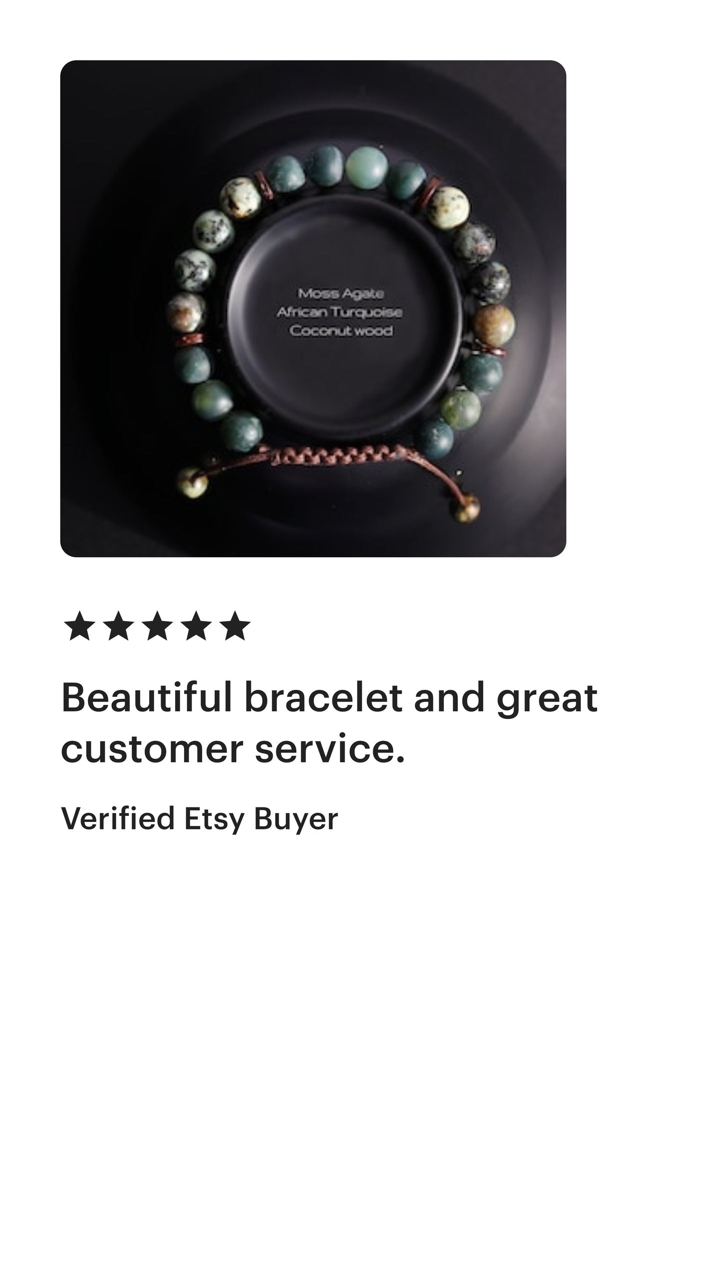 Moss Agate African Turquoise Men's Bracelet