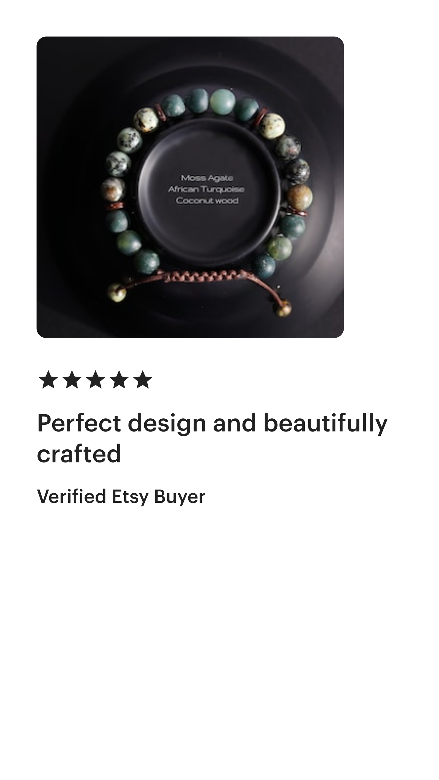 Moss Agate African Turquoise Men's Bracelet
