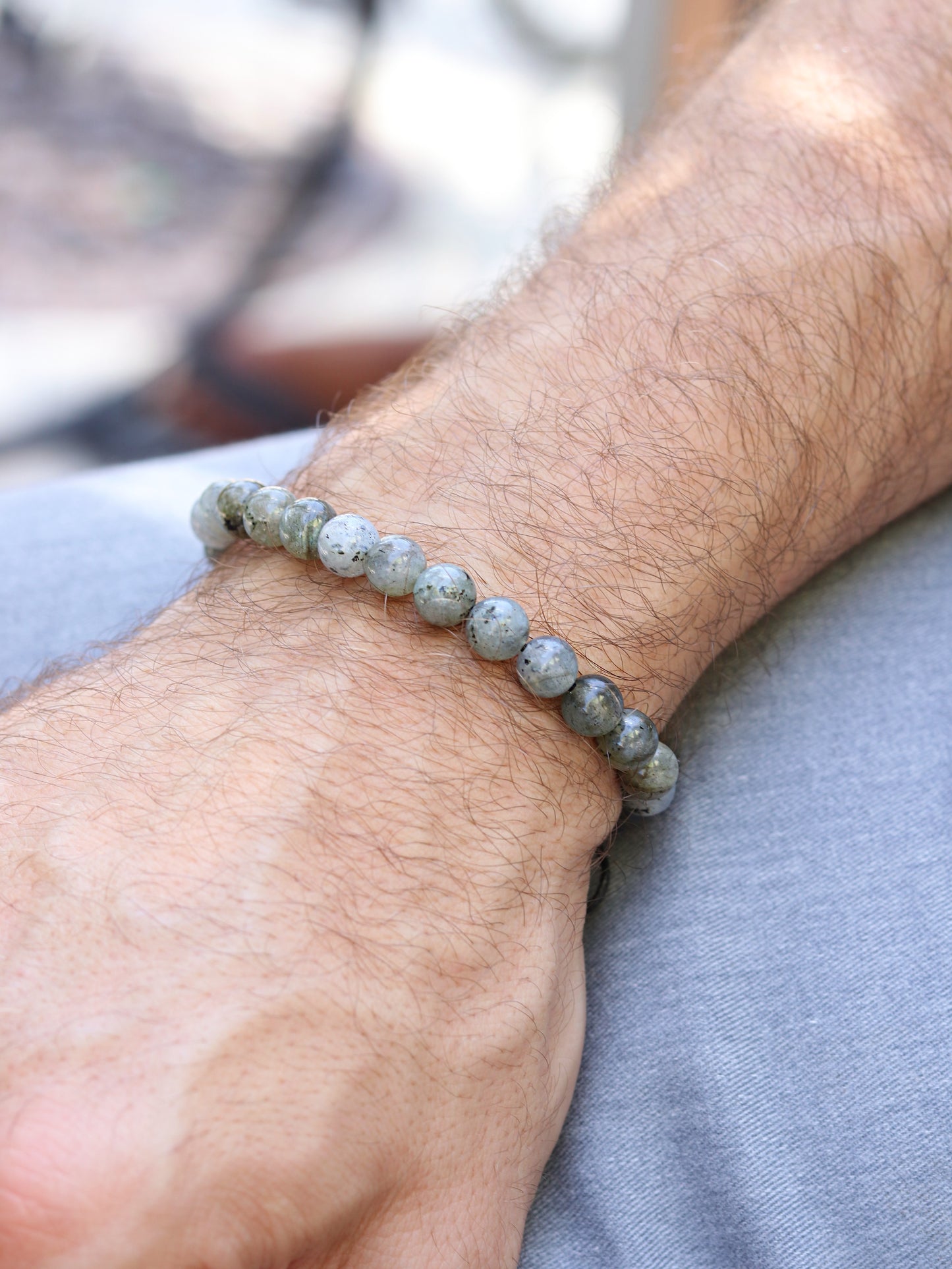 Men’s Labradorite Beaded Bracelet