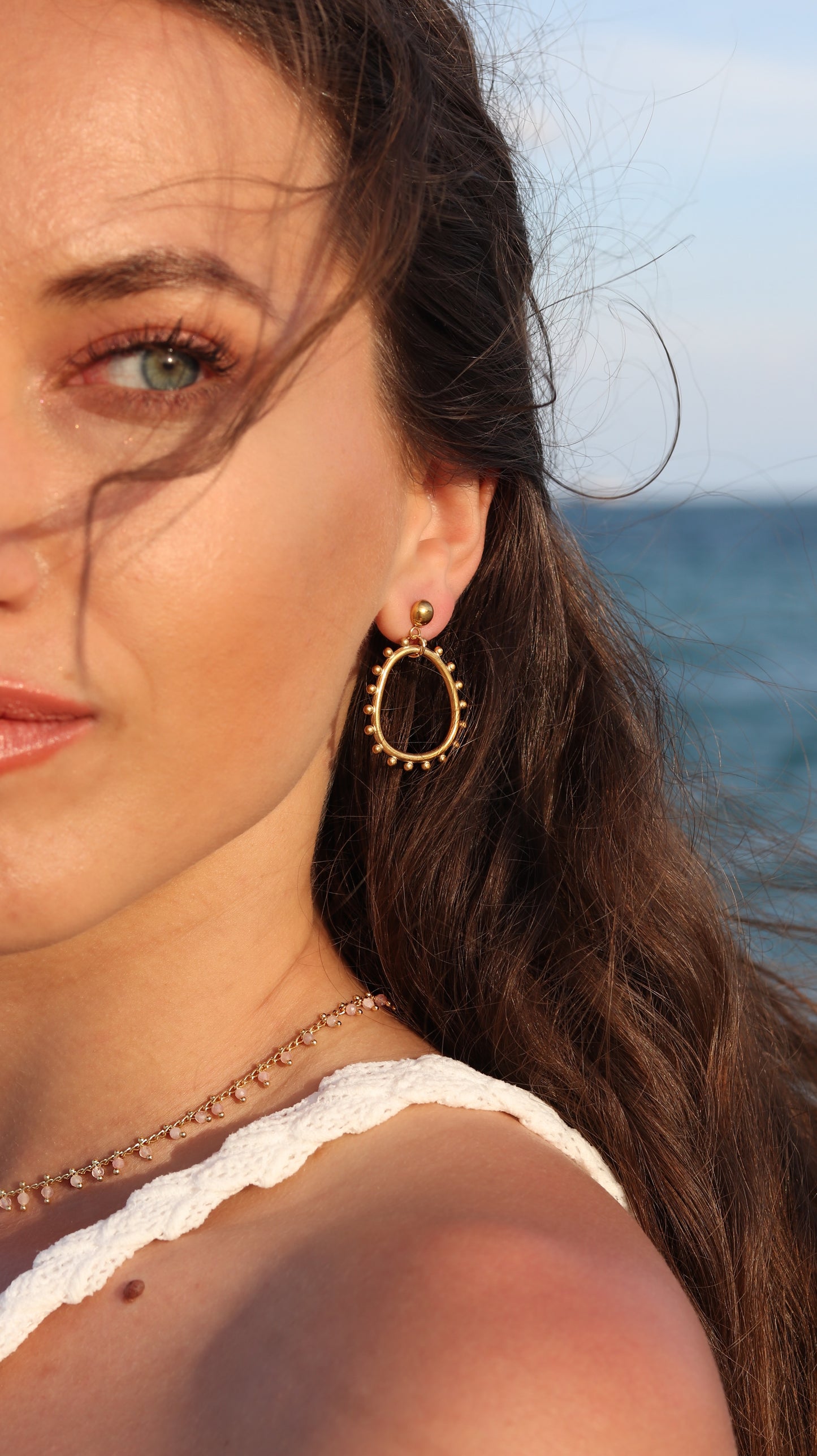 Sun Spots Gold Earrings