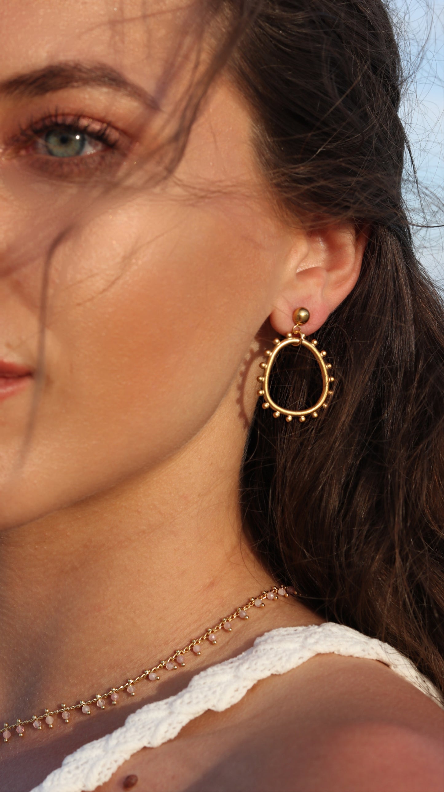 Sun Spots Gold Earrings