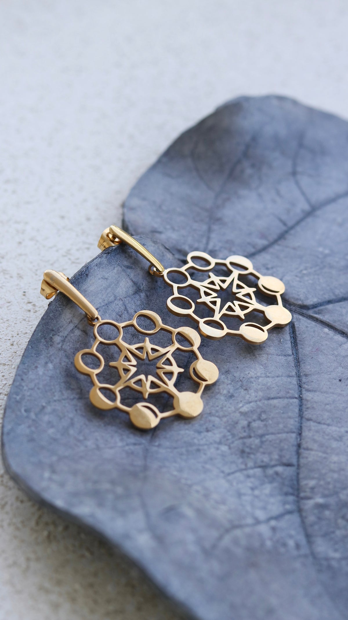 Moon Phases Drop Earrings