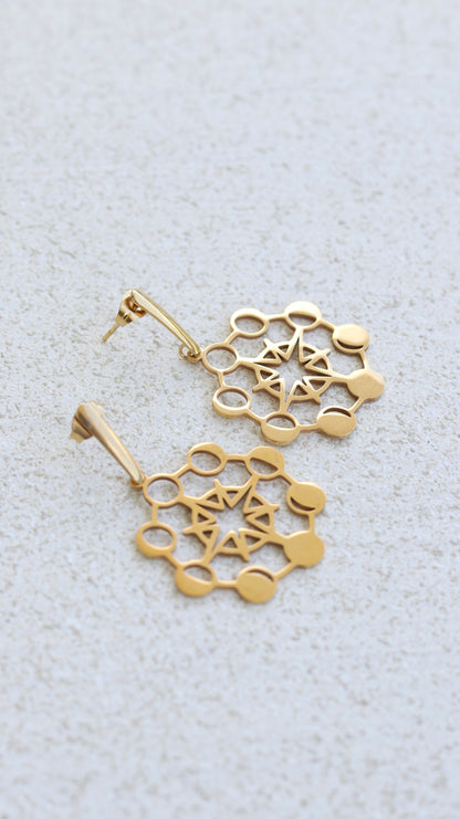 Moon Phases Drop Earrings
