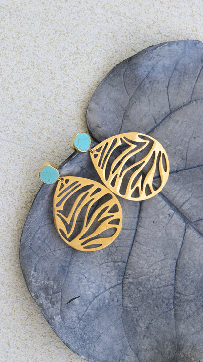 Turquoise teardrop earrings