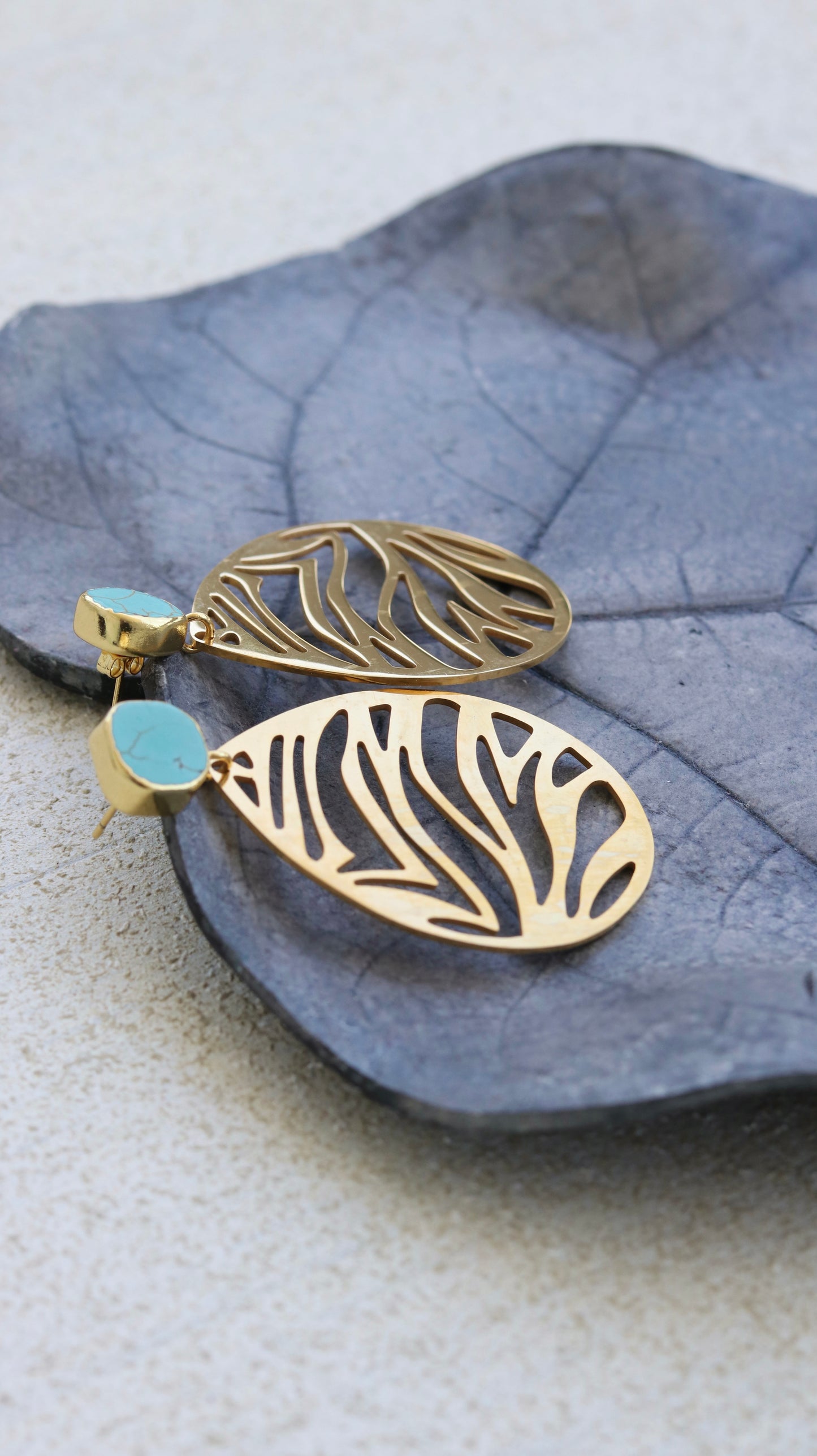 Turquoise teardrop earrings