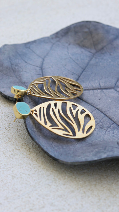 Turquoise teardrop earrings