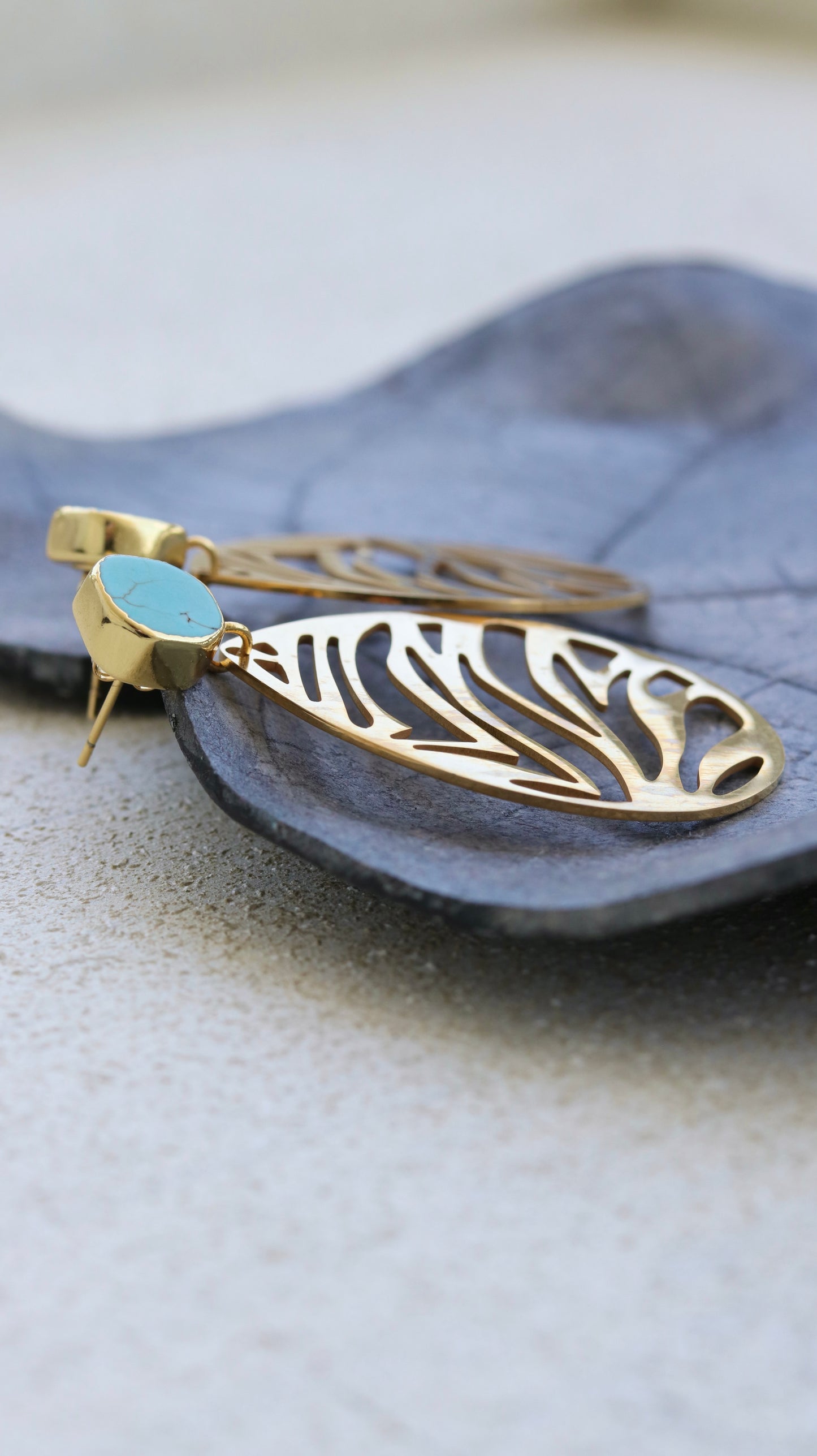 Turquoise teardrop earrings