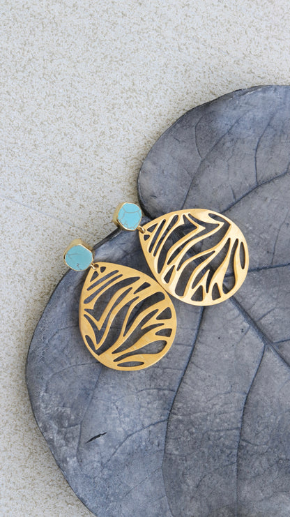 Turquoise teardrop earrings