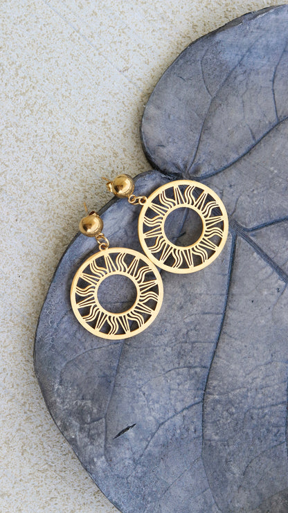 Sun Flares Drop Earrings