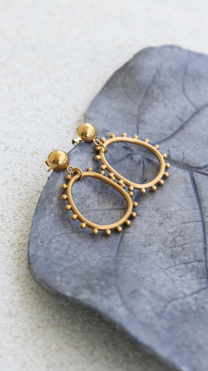 Sun Spots Gold Earrings